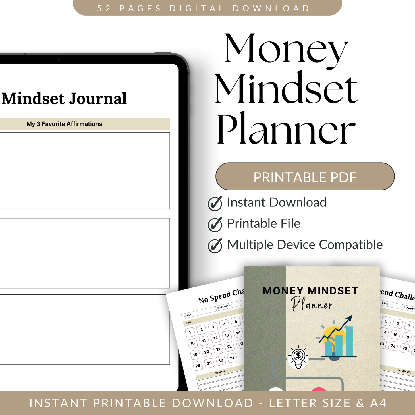 2026 Money Mindset Planner – Wealth & Abundance Digital Journal