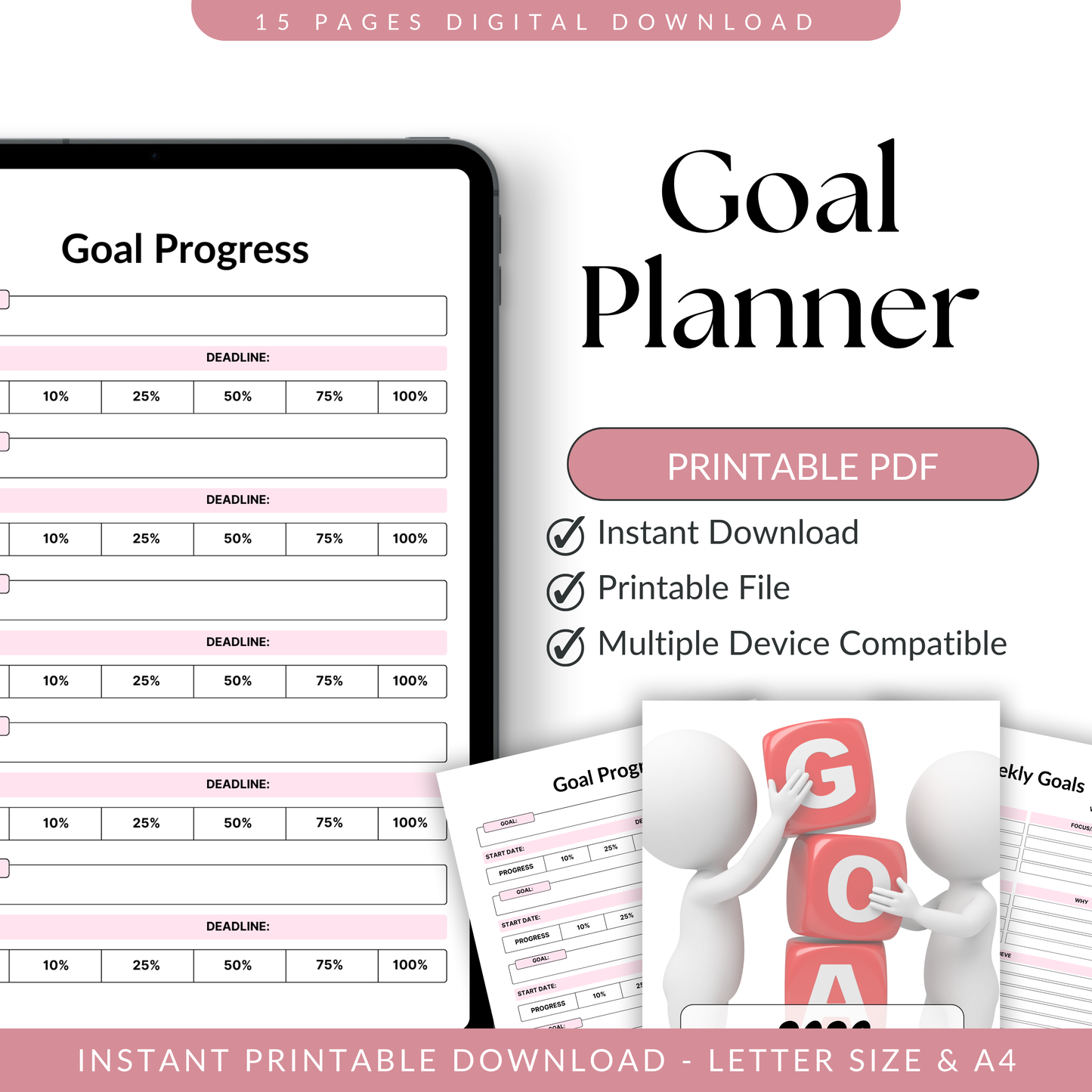 2026 Goal Planner – Goal Setting & Achievement Digital Workbook