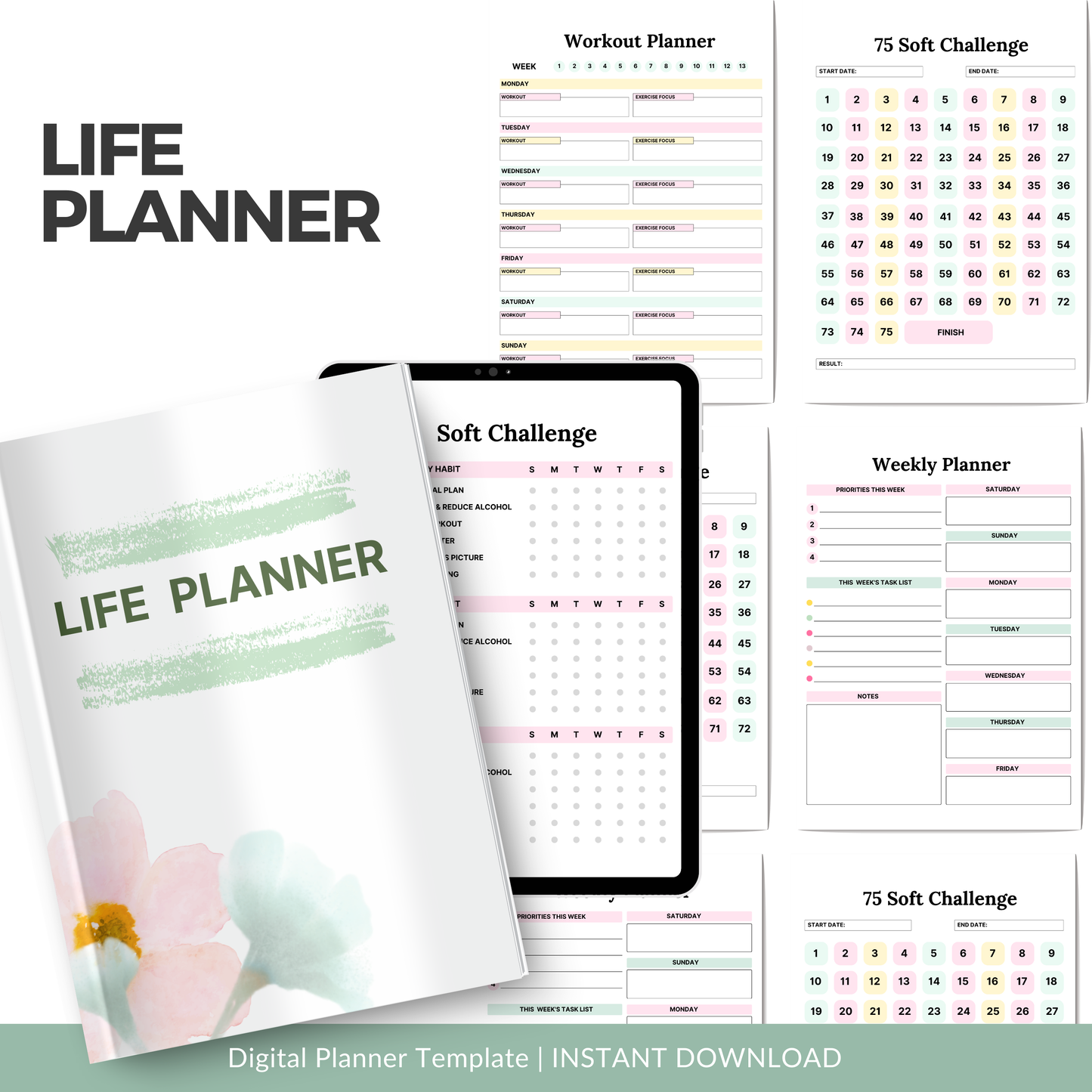 2026 Life Planner – All-in-One Digital Productivity Planner (PDF)
