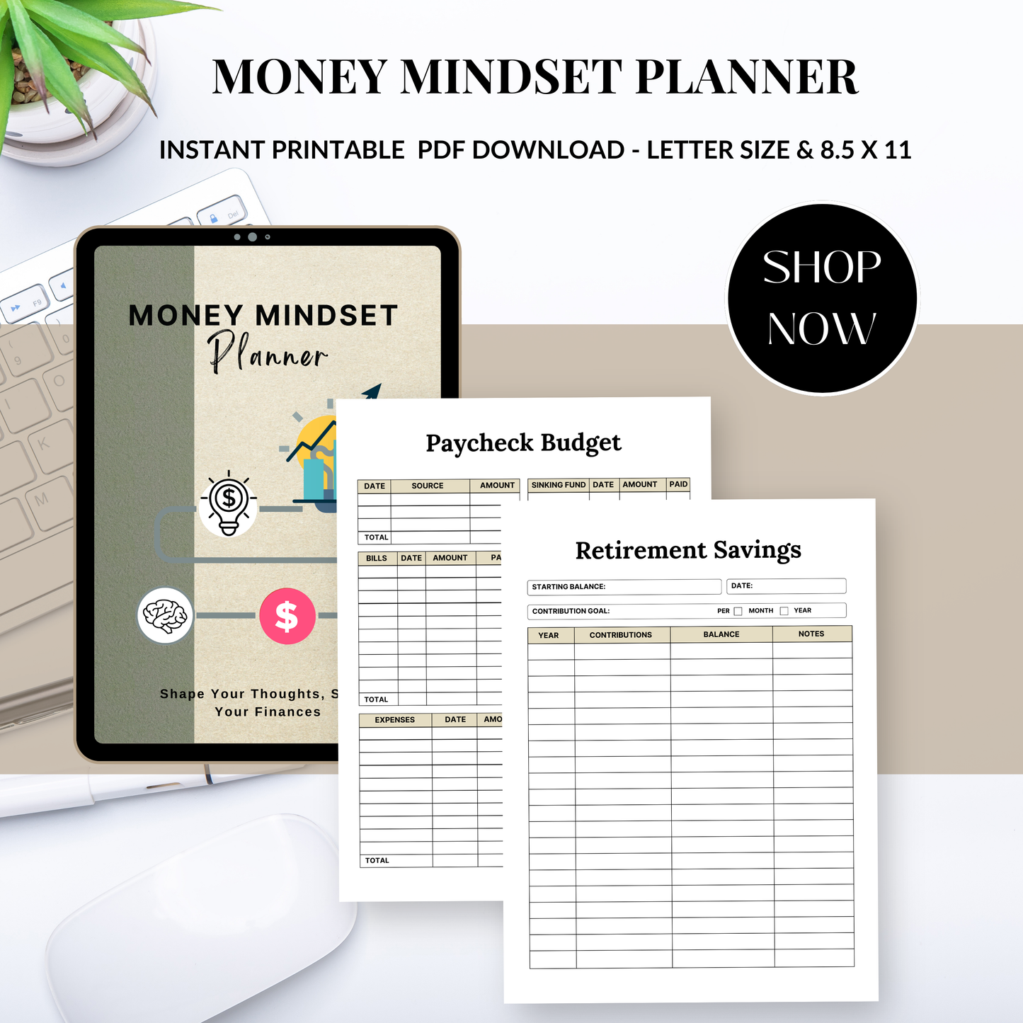 2026 Money Mindset Planner – Wealth & Abundance Digital Journal