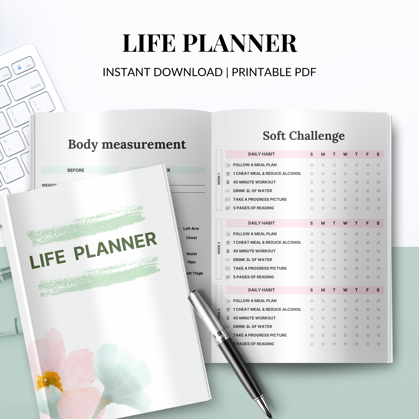 2026 Life Planner – All-in-One Digital Productivity Planner (PDF)
