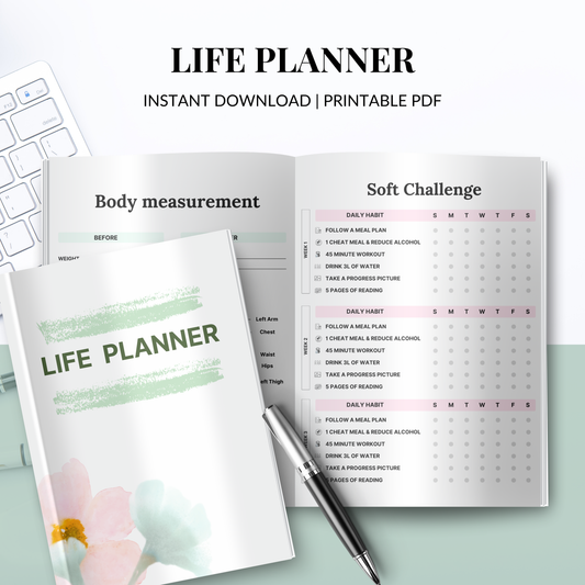 2026 Life Planner – All-in-One Digital Productivity Planner (PDF)