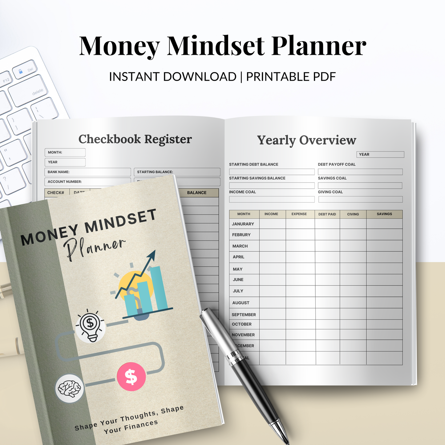 2026 Money Mindset Planner – Wealth & Abundance Digital Journal