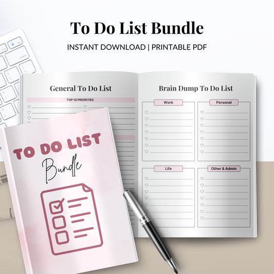 2026 To-Do List Bundle – Digital Productivity Planner (Printable PDF)