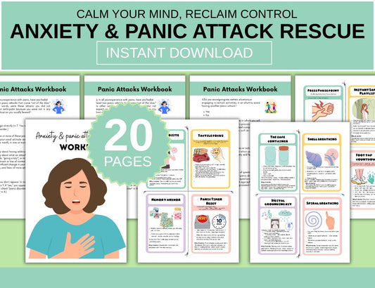 Anxiety & Panic Attack Rescue Cards (Printable kit)